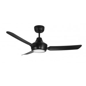 Stanza Ceiling Fan with LED Light - Black 48"