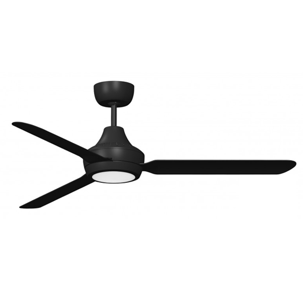 Stanza Ceiling Fan with LED Light - Black 56"