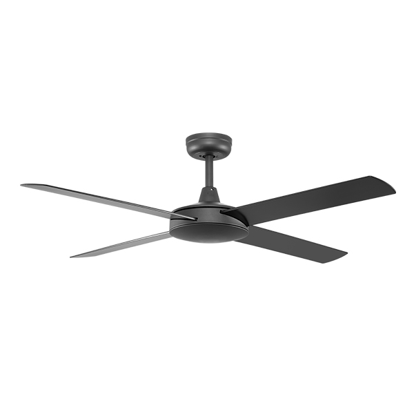 Fanco Eco Silent Deluxe DC Ceiling Fan with Wall Control - Black 52"