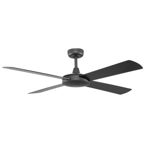 Fanco Eco Silent Deluxe DC Ceiling Fan with Wall Control - Black 56"