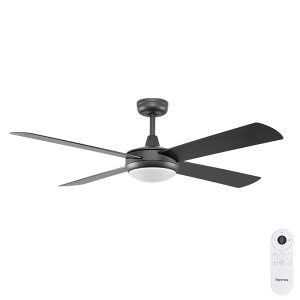 Fanco Eco Silent Deluxe DC SMART Ceiling Fan with CCT LED Light & Remote - Black 56"