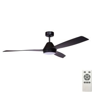 Fanco Eco Breeze DC Ceiling Fan with CCT LED Light and Remote - Black 52"