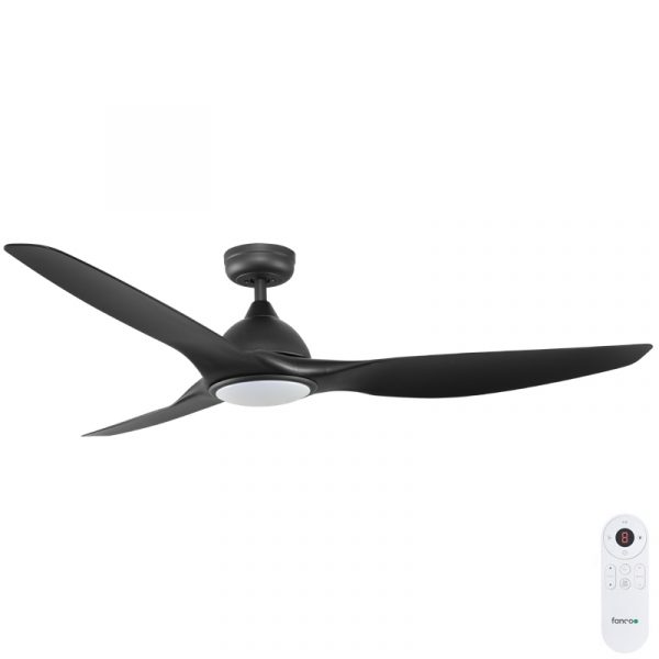Fanco Horizon SMART High Airflow DC Ceiling Fan with CCT LED Light & Remote - Black 64"