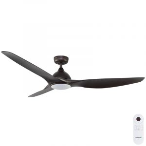 Fanco Horizon SMART High Airflow DC Ceiling Fan with CCT LED Light & Remote - Textured Bronze 64"