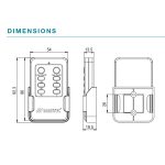 slimline remote dimensions