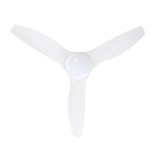 Fanco Breeze AC Ceiling Fan with CCT LED Light and Wall Control - White 52"
