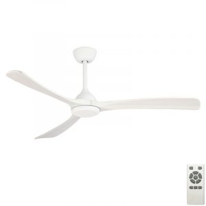 Claro Sleeper DC Ceiling Fan with Solid Timber Whitewash Blades - White 56"