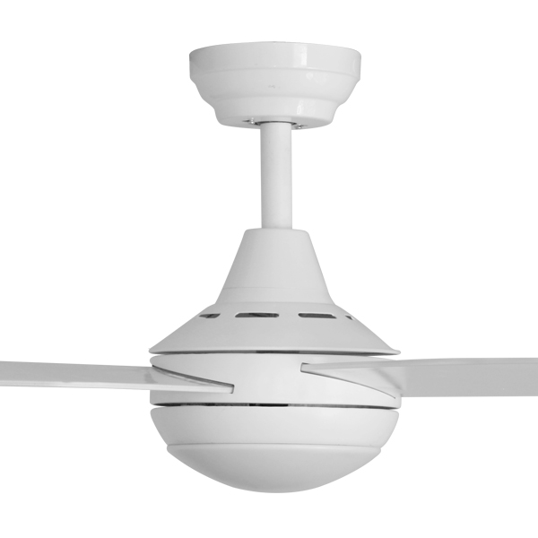 Claro Summer DC Ceiling Fan with CCT LED Light & Timber Blades - White 48"