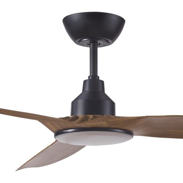 Ventair Skyfan DC Ceiling Fan with CCT LED Light - Black And Teak 60"