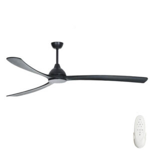 Fanco Sanctuary DC Ceiling Fan with Solid Timber Blades - Black 92"