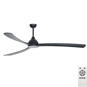 Fanco Sanctuary DC Ceiling Fan with Solid Timber Blades - Black 86"