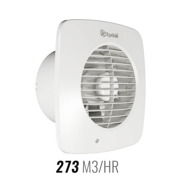Xpelair Simply Silent Square DX150B Exhaust Fan 150mm White