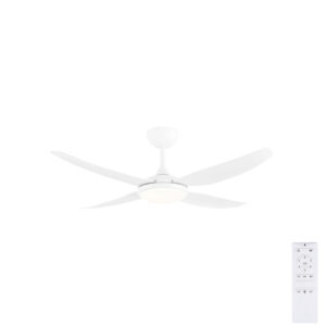 Brilliant Amari DC Ceiling Fan Remote with Dimmable CCT LED Light - White 52"