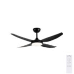 Brilliant Amari DC Ceiling Fan Remote with Dimmable CCT LED Light - Black 52"