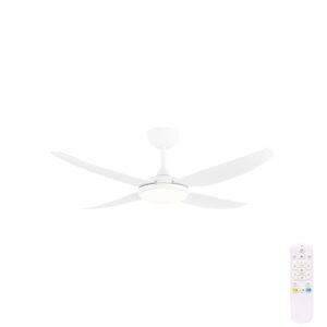Brilliant Amari DC Ceiling Fan Remote with Dimmable CCT LED Light - White 52"
