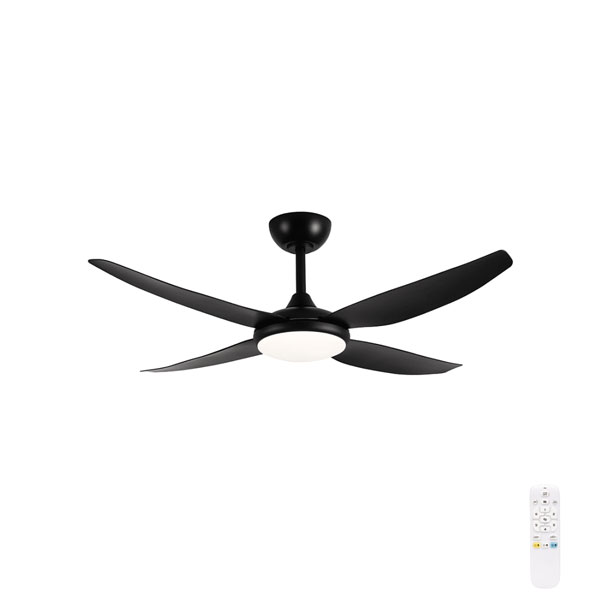 Brilliant Amari DC Ceiling Fan Remote with CCT LED Light Black 52