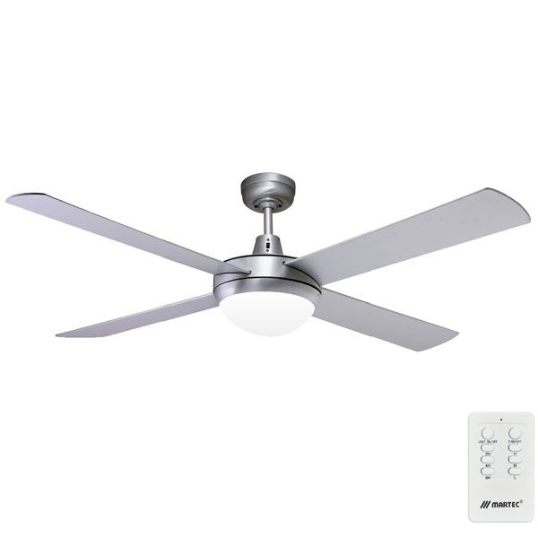 Fanco Urban 2 AC Ceiling Fan With Light And Remote (E27) - Brushed Aluminium 52"