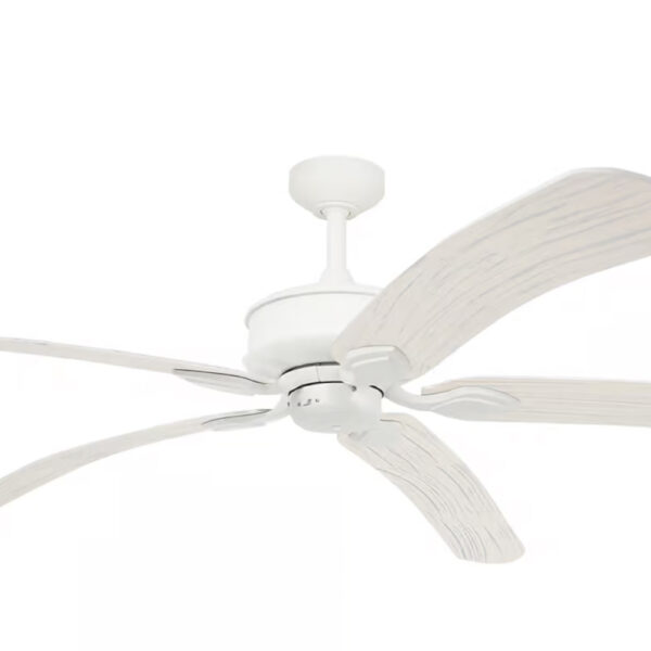 Three Sixty Tropicana AC Ceiling Fan - White with White Wash Blades 72"