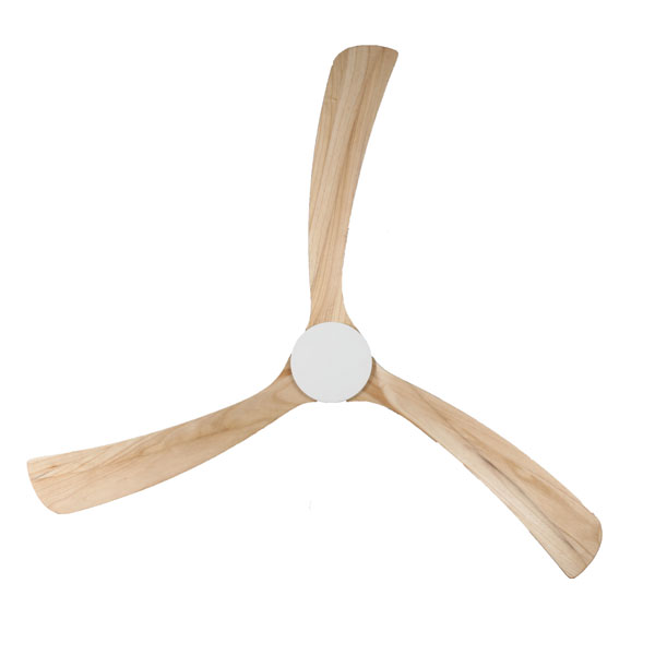 Fanco Sanctuary DC Ceiling Fan with Natural Timber Blades - White 70"