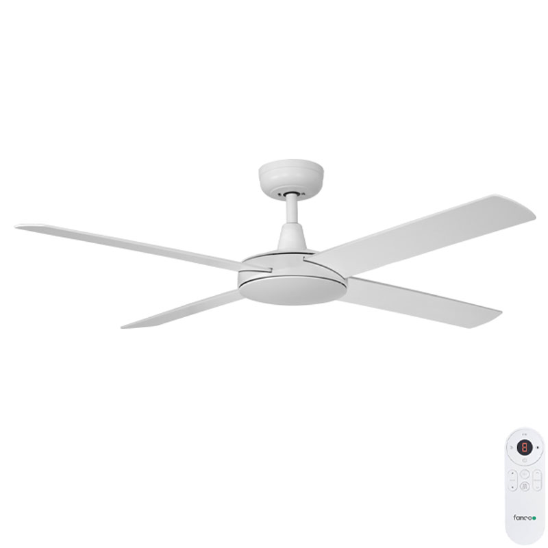 Fanco Eco Silent 2021 Model DC Ceiling Fan with Remote - White 48"