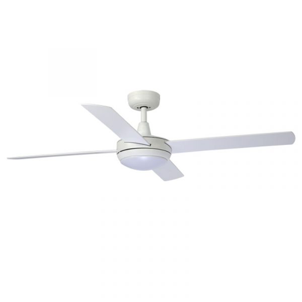 Fanco Eco Silent 2021 Model DC Ceiling Fan with Remote and CCT LED Light - White 48"