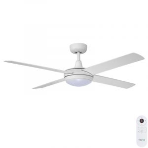 Fanco Eco Silent DC Ceiling Fan with Remote and CCT LED Light - White 48"