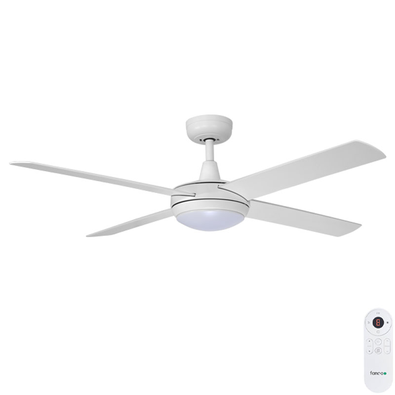 Eco Silent Dc Ceiling Fan By Fanco With Remote And Cct Led Light White 48 Fans Australia - Can You Put Led Lights In A Ceiling Fan