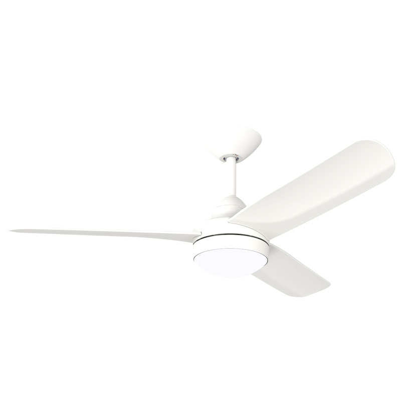 X-Over DC Ceiling Fan with CCT LED Light - White 56" (Wall Control)