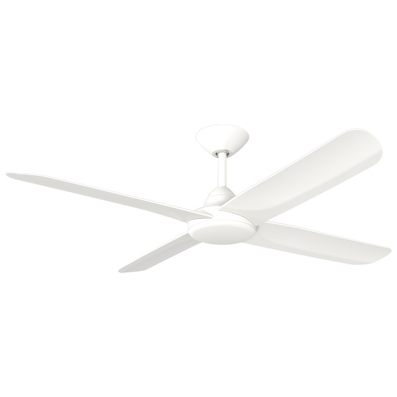 X-Over 4 Blade DC Ceiling Fan - White 52" (Wall Control)