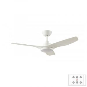 Ventair DC3 Ceiling Fan with CCT LED Light and Wall Control - White 48"