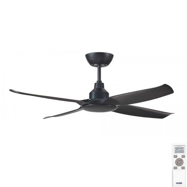 Ventair Skyfan 4 Blade DC Ceiling Fan Black 48" Australia