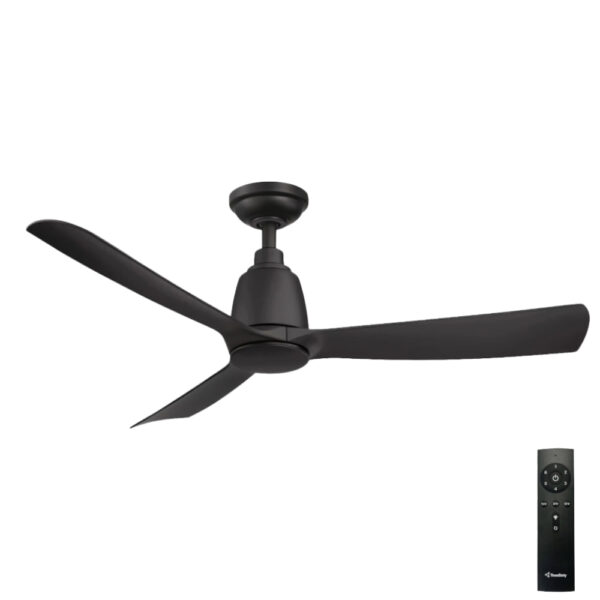 Kute 3 Blade DC Ceiling Fan with Remote - Black 44"