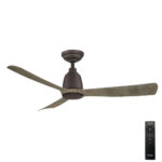 Kute 3 Blade DC Ceiling Fan with Remote - Graphite Weathered Wood 44"