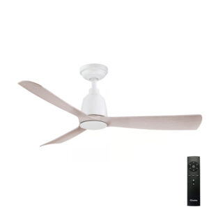 Kute 3 Blade DC Ceiling Fan with Remote - White Washed Oak 44"