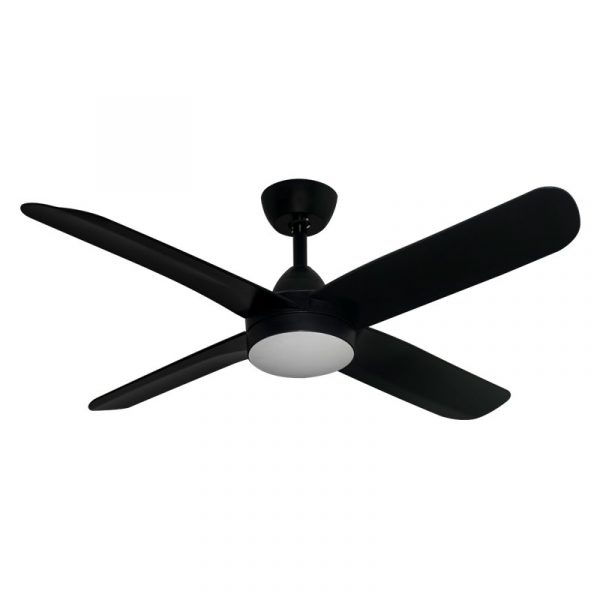 Activ DC Ceiling Fan with CCT LED Light - Black 48" (Wall Control)