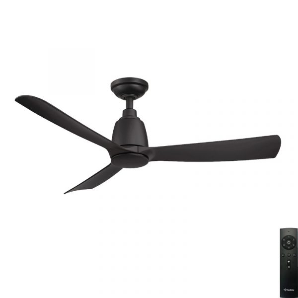 Kute 3 Blade DC Ceiling Fan with Remote - Black 44"
