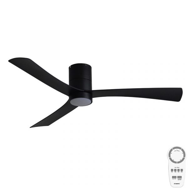 Martec Metro Low Profile Ceiling Fan with CCT LED Light - Black 52"