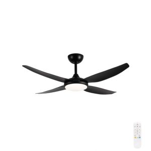 Brilliant Amari Smart DC Ceiling Fan Remote with Dimmable CCT LED Light - Black 52"