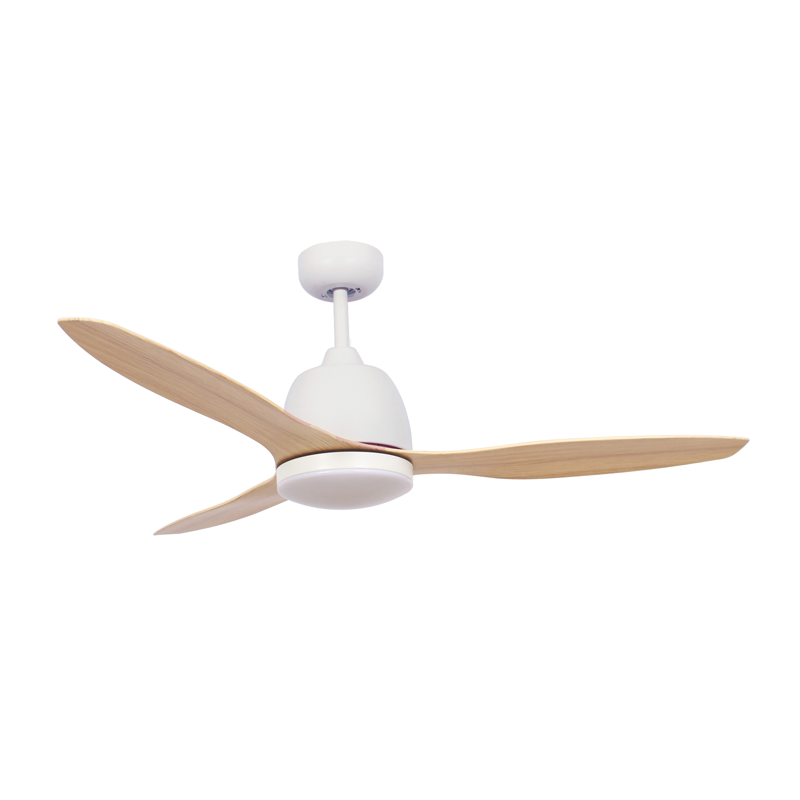 Martec Elite Ceiling Fan With LED - White with Oak Style Blades 48"