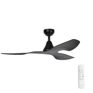 Three Sixty Simplicity DC Ceiling Fan with Remote - Black 45"