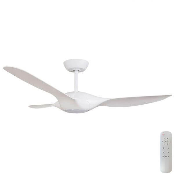 Origin DC Ceiling Fan With Remote & CCT LED Light- White 56"