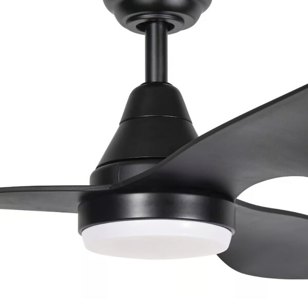 Three Sixty Simplicity DC Ceiling Fan with CCT LED Light - Black 45"