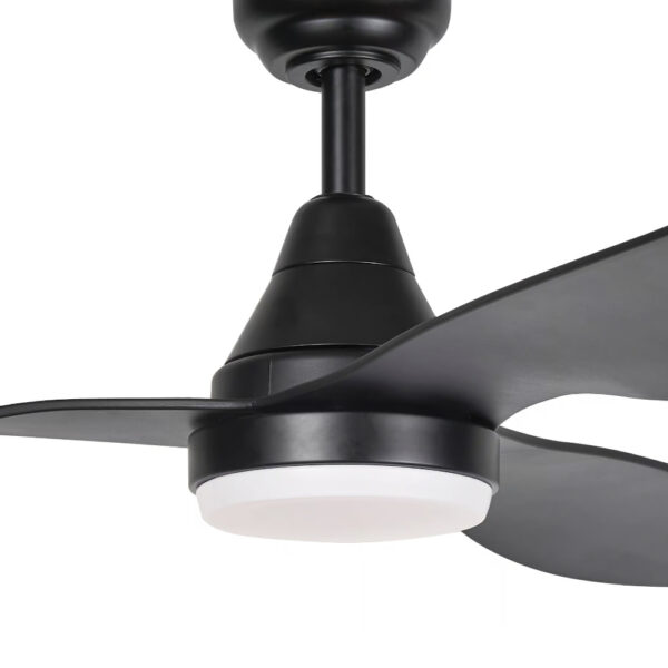 Three Sixty Simplicity DC Ceiling Fan with CCT LED Light - Black 52"