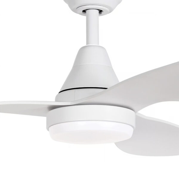 Three Sixty Simplicity DC Ceiling Fan with CCT LED Light - White 45"