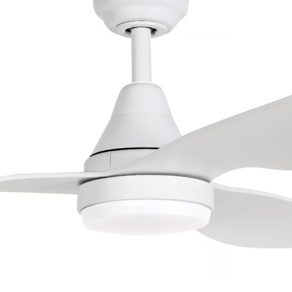 Three Sixty Simplicity DC Ceiling Fan with CCT LED Light - White 52"