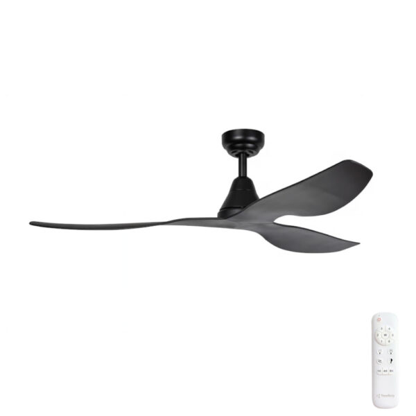 Three Sixty Simplicity DC Ceiling Fan with Remote - Black 52"