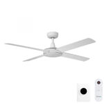 Fanco Eco Silent DC Ceiling Fan with Wall Control & Remote - White 48"