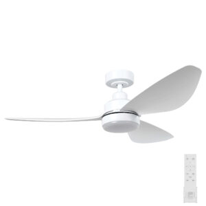 Eglo Torquay DC Ceiling Fan with CCT LED Light - Matte White 48"