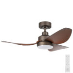 Eglo Torquay DC Ceiling Fan with CCT LED Light - Oil Rubbed Bronze 42"