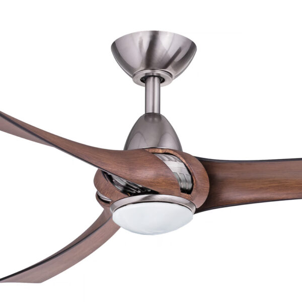 Three Sixty Arumi V2 Ceiling Fan with LED Light - Pewter with Koa Blades 52"